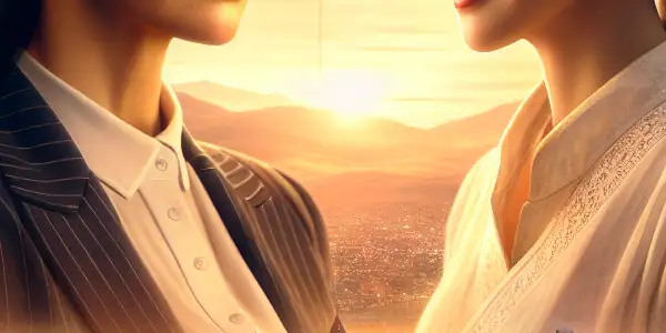 Two women, one urban and ambitious, the other rural and innocent, connect amidst contrasting city and countryside backgrounds.